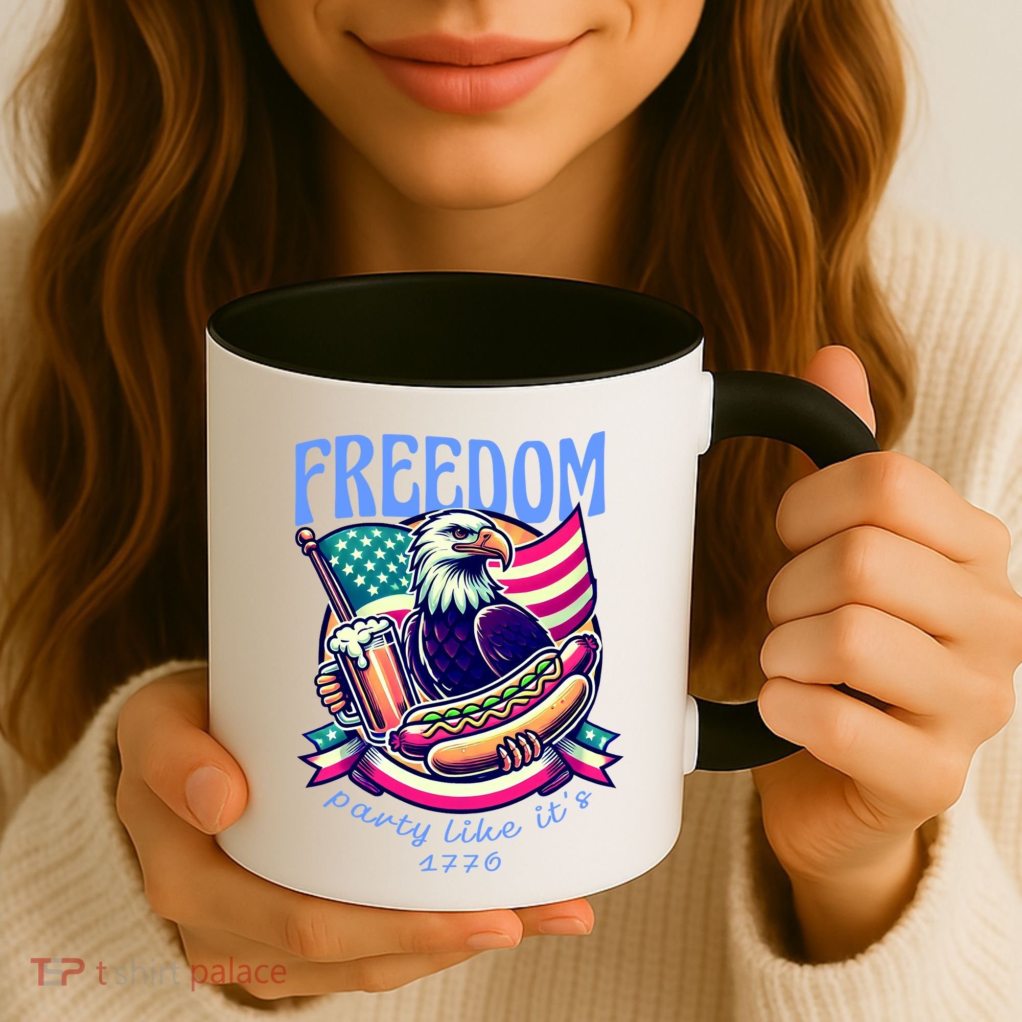 Party Like Its 1776 Patriotic Eagle Coffee Mug