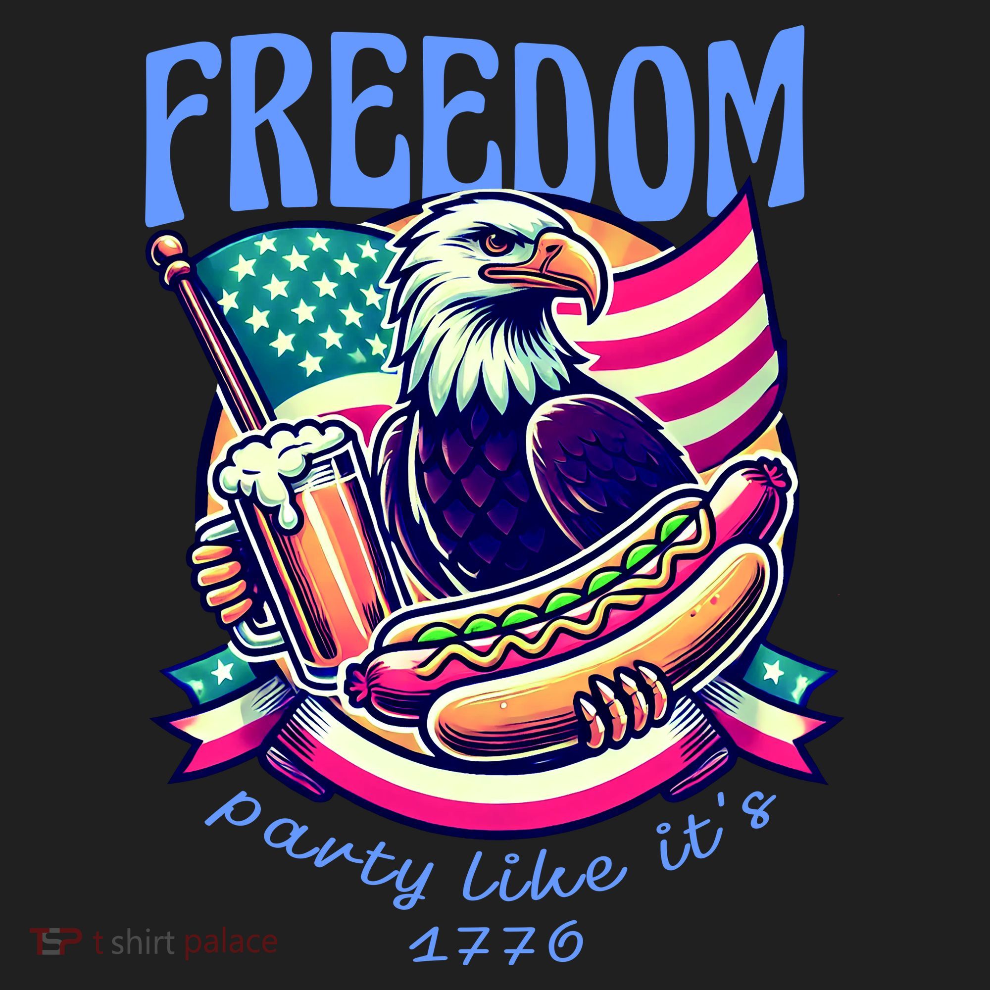 Party Like Its 1776 Patriotic Eagle Tumbler