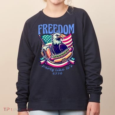 Party Like Its 1776 Patriotic Eagle Women's Sweatshirt