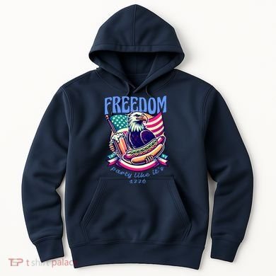 Party Like Its 1776 Patriotic Eagle Hoodie