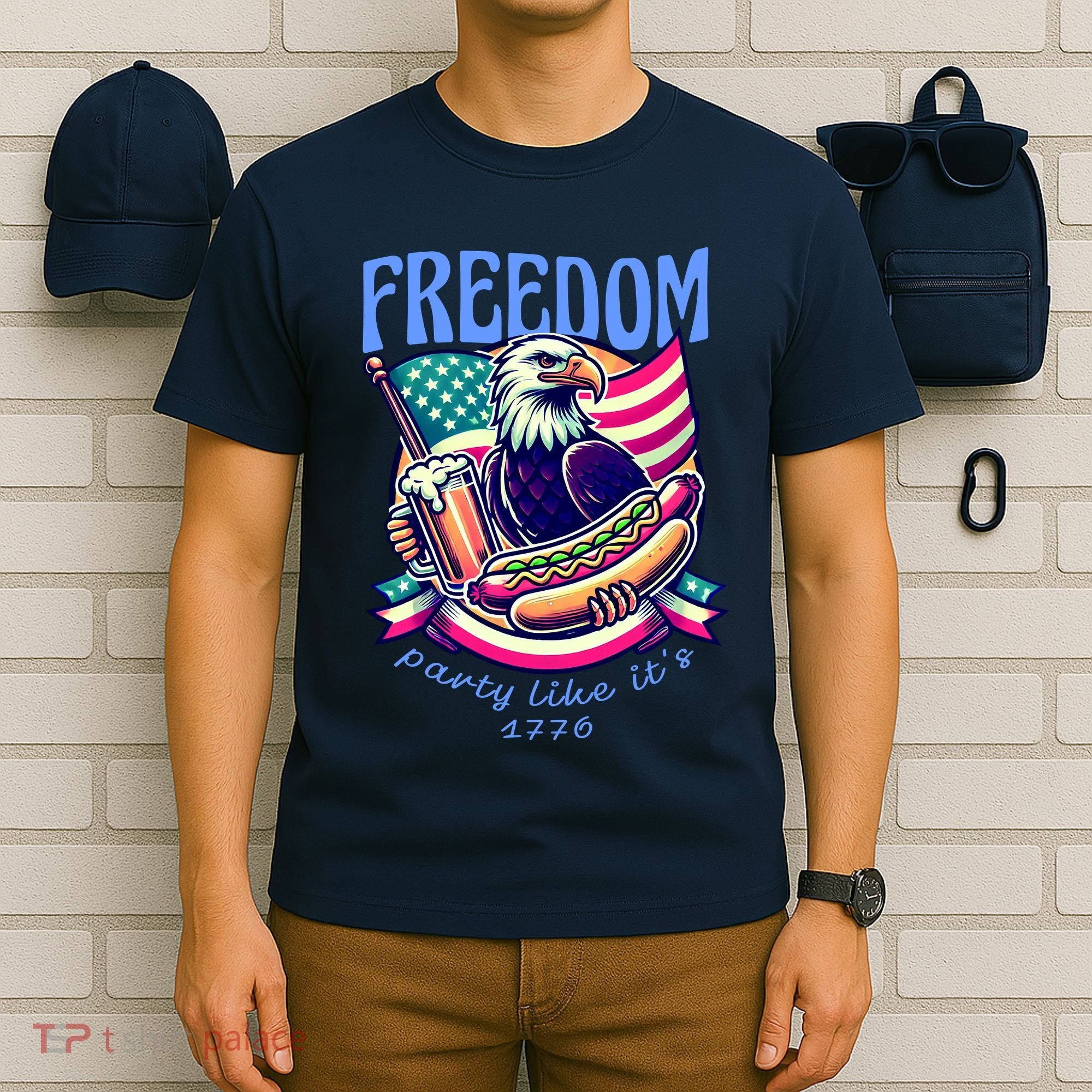 Party Like Its 1776 Patriotic Eagle T-Shirt