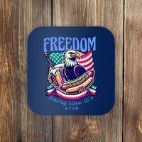 Party Like Its 1776 Patriotic Eagle Coaster thumb 0