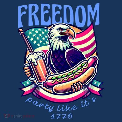 Party Like Its 1776 Patriotic Eagle Drawstring Bag