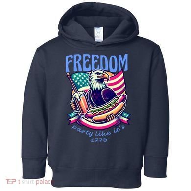 Party Like Its 1776 Patriotic Eagle Toddler Hoodie