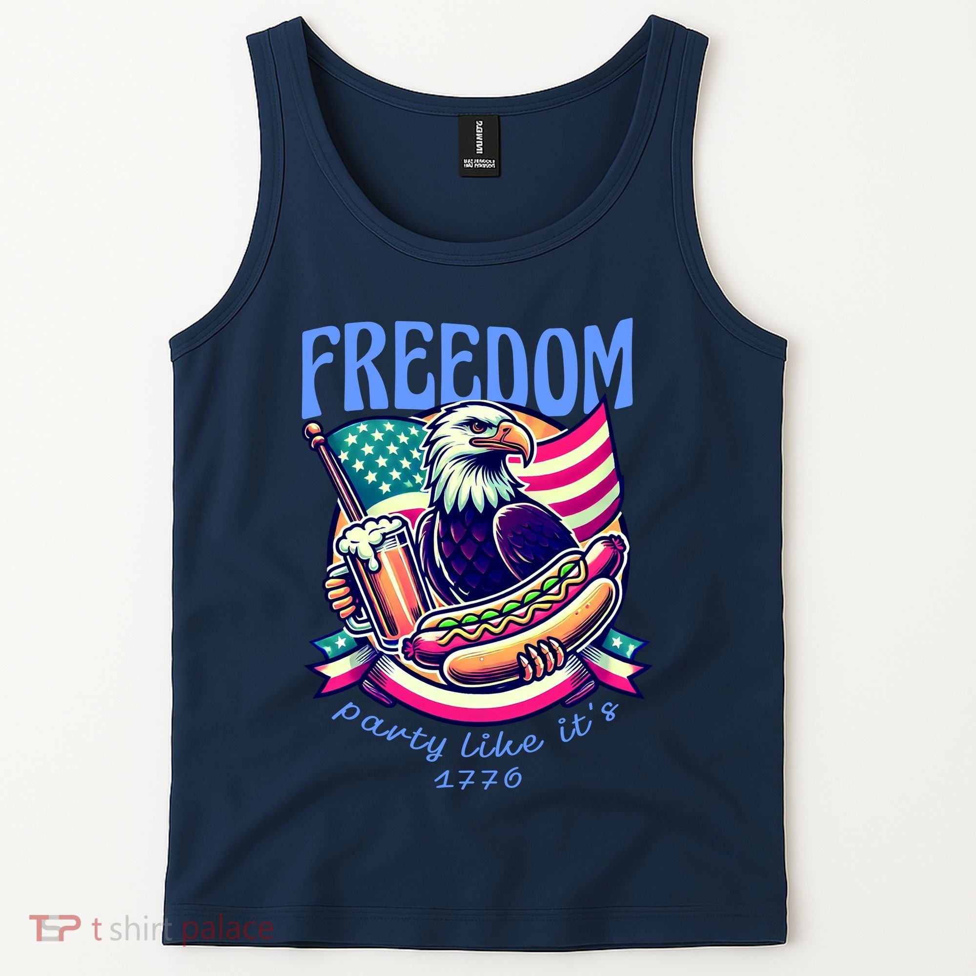 Party Like Its 1776 Patriotic Eagle Tank Top