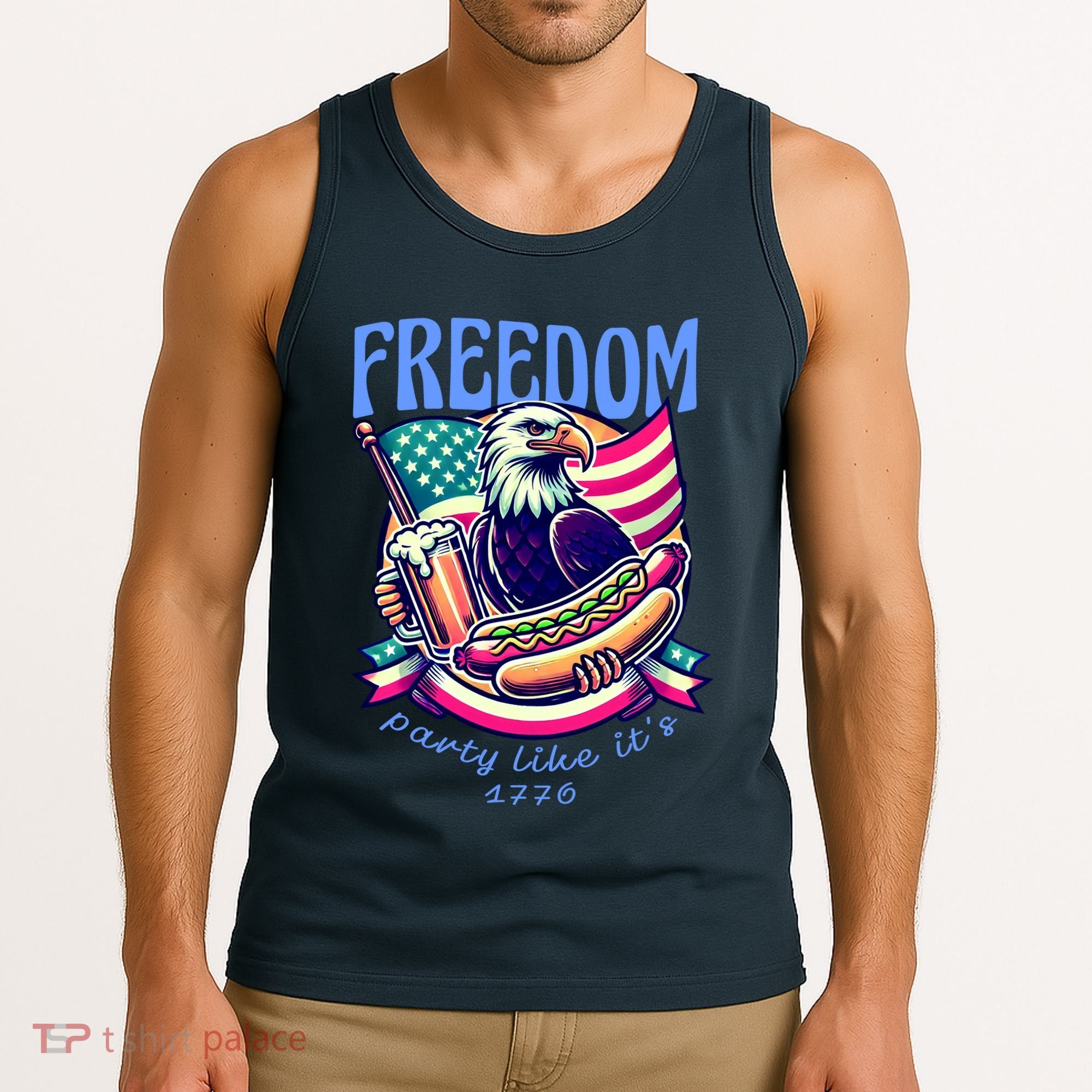 Party Like Its 1776 Patriotic Eagle Tank Top