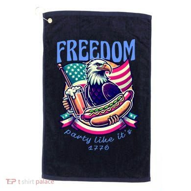 Party Like Its 1776 Patriotic Eagle Golf Towel