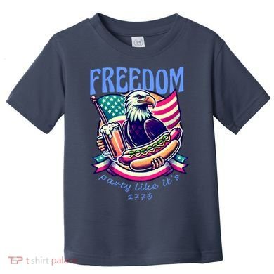 Party Like Its 1776 Patriotic Eagle Toddler T-Shirt