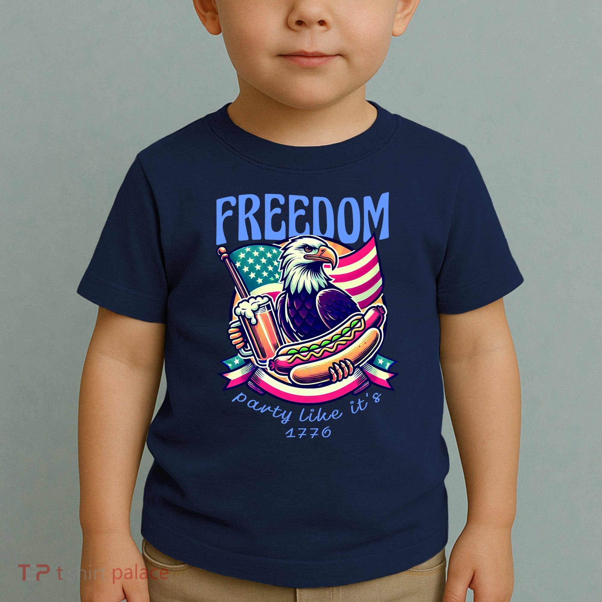 Party Like Its 1776 Patriotic Eagle Toddler T-Shirt