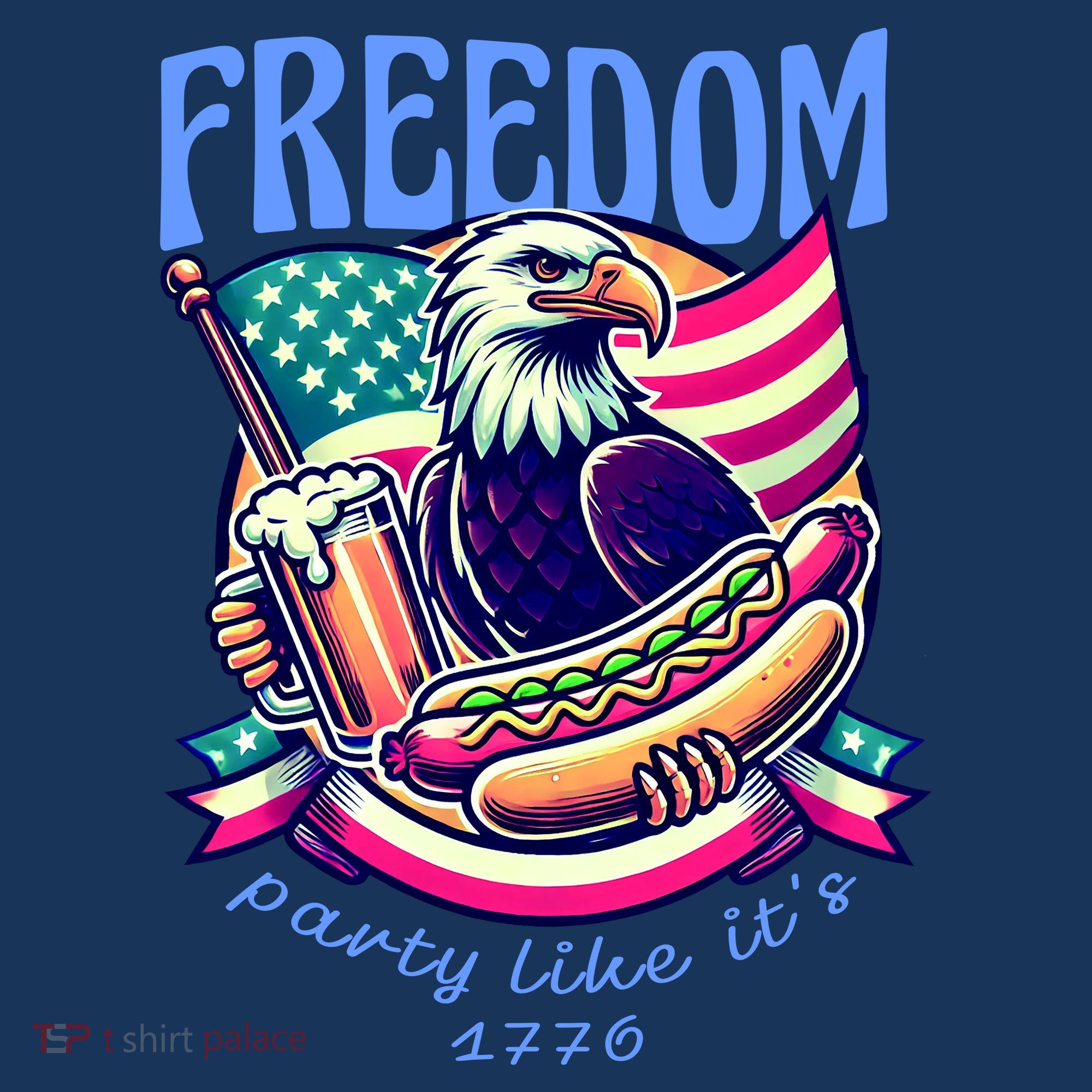 Party Like Its 1776 Patriotic Eagle Women's T-Shirt
