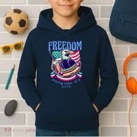 Party Like Its 1776 Patriotic Eagle Kids Hoodie thumb 2