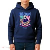 Party Like Its 1776 Patriotic Eagle Kids Hoodie thumb 4