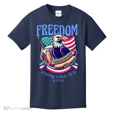 Party Like Its 1776 Patriotic Eagle Kids T-Shirt