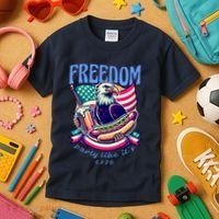 Party Like Its 1776 Patriotic Eagle Kids T-Shirt thumb 3