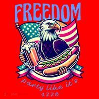 Party Like Its 1776 Patriotic Eagle Santa Hat thumb 1
