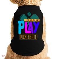 Pickleball Life Is Short Play Pickle Ball Gift Doggie Tank thumb 0