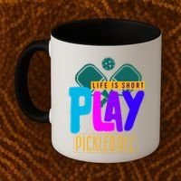 Pickleball Life Is Short Play Pickle Ball Gift Coffee Mug thumb 2