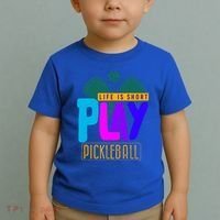 Pickleball Life Is Short Play Pickle Ball Gift Toddler T-Shirt thumb 2