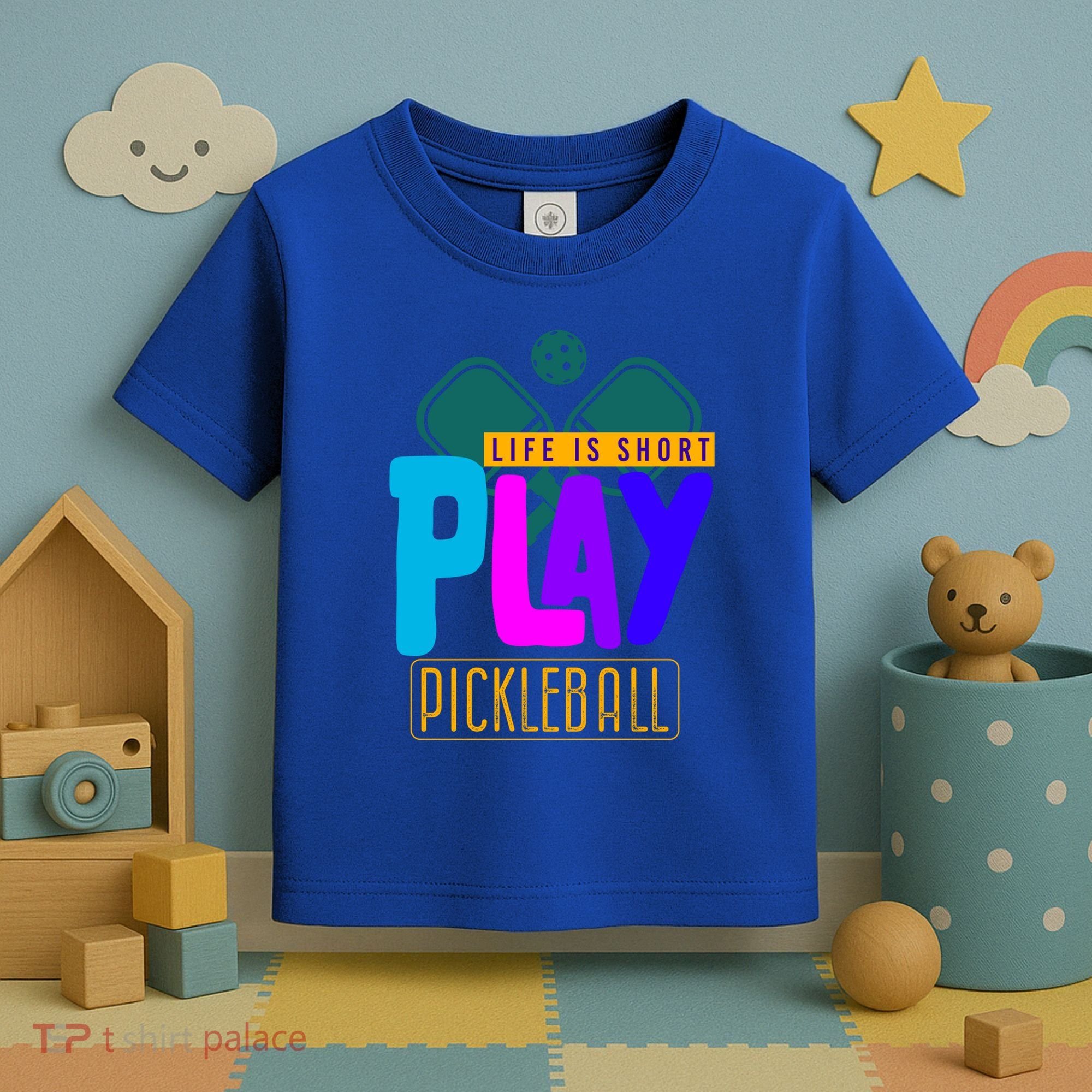 Pickleball Life Is Short Play Pickle Ball Gift Toddler T-Shirt