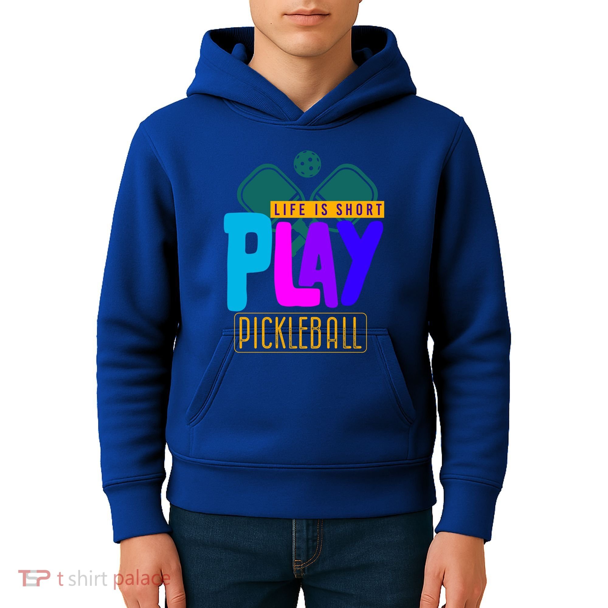 Pickleball Life Is Short Play Pickle Ball Gift Kids Hoodie