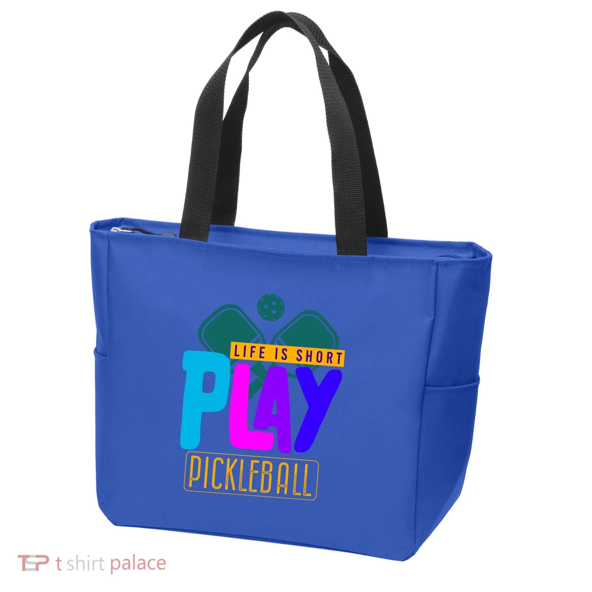 Pickleball Life Is Short Play Pickle Ball Gift Tote Bag