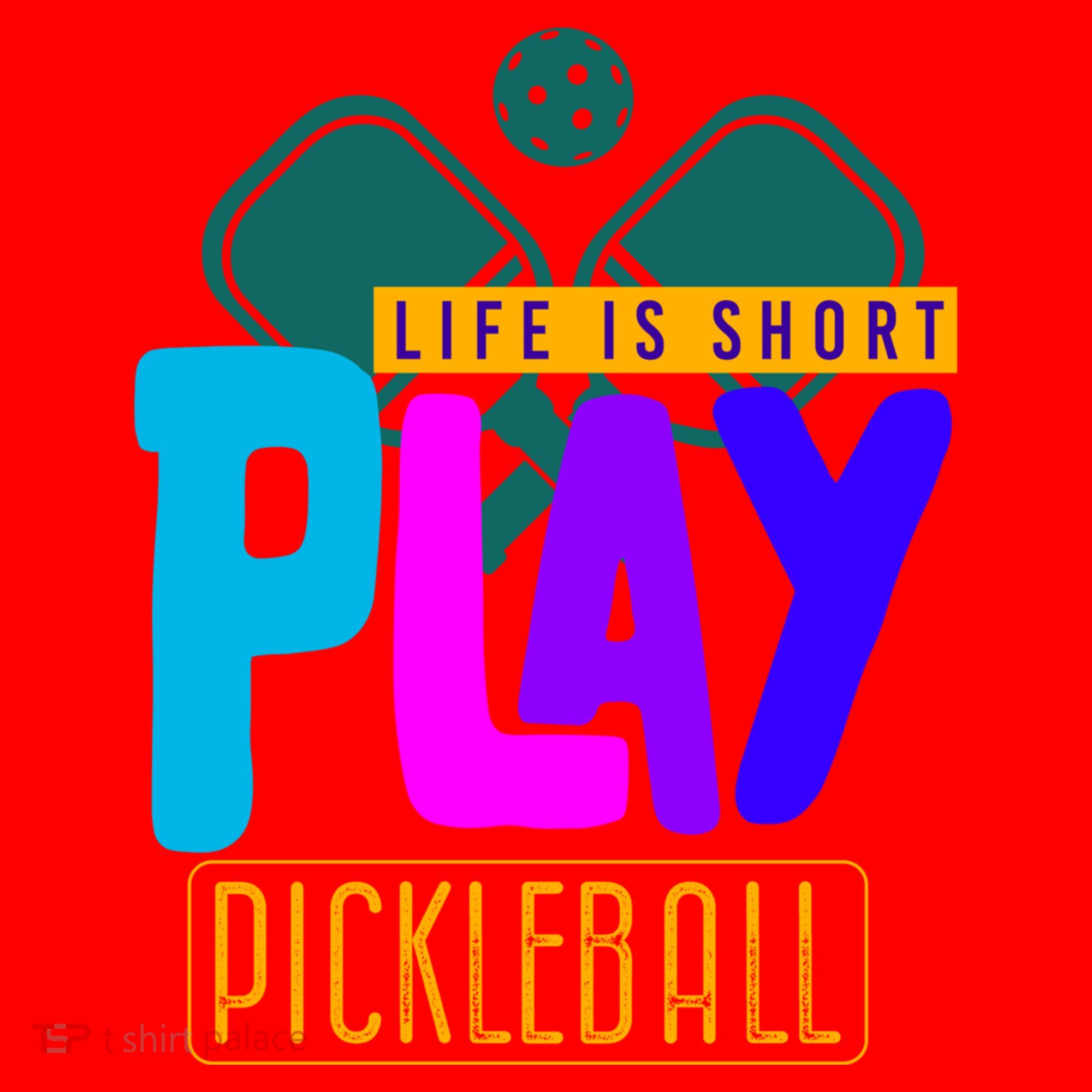 Pickleball Life Is Short Play Pickle Ball Gift Santa Hat