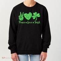 Peace Love Irish Patricks Day Funny Gift Women's Sweatshirt thumb 0