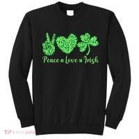 Peace Love Irish Patricks Day Funny Gift Sweatshirt thumb 0