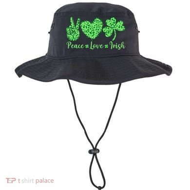Peace Love Irish Patricks Day Funny Gift Bucket Hat