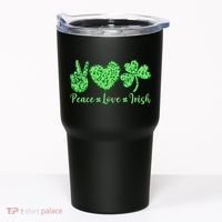 Peace Love Irish Patricks Day Funny Gift Tumbler thumb 0
