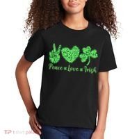 Peace Love Irish Patricks Day Funny Gift Kids T-Shirt thumb 2