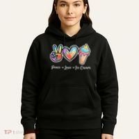 Peace Love Ice Cream Cute For Ns Women Hoodie thumb 5