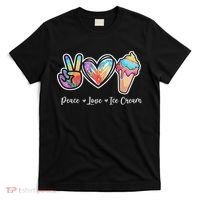 Peace Love Ice Cream Cute For Ns Women T-Shirt thumb 0
