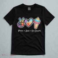 Peace Love Ice Cream Cute For Ns Women T-Shirt thumb 5