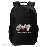 Peace Love Ice Cream Cute For Ns Women Backpack thumb 0