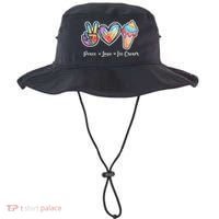Peace Love Ice Cream Cute For Ns Women Bucket Hat thumb 0