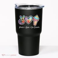 Peace Love Ice Cream Cute For Ns Women Tumbler thumb 0
