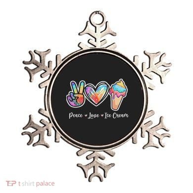 Peace Love Ice Cream Cute For Ns Women Ornament