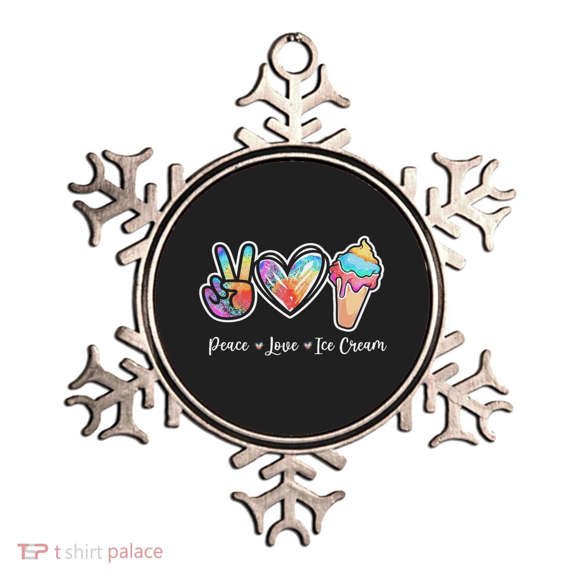 Peace Love Ice Cream Cute For Ns Women Ornament