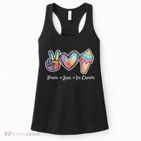 Peace Love Ice Cream Cute For Ns Women Women's Tank Top thumb 0