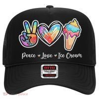 Peace Love Ice Cream Cute For Ns Women Hat thumb 0