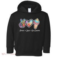 Peace Love Ice Cream Cute For Ns Women Toddler Hoodie thumb 0