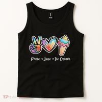 Peace Love Ice Cream Cute For Ns Women Tank Top thumb 2