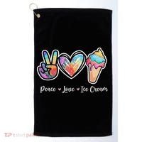 Peace Love Ice Cream Cute For Ns Women Golf Towel thumb 0