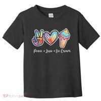 Peace Love Ice Cream Cute For Ns Women Toddler T-Shirt thumb 0