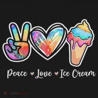 Peace Love Ice Cream Cute For Ns Women Toddler T-Shirt thumb 4