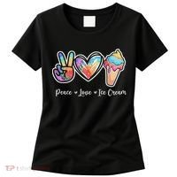 Peace Love Ice Cream Cute For Ns Women Women's T-Shirt thumb 0