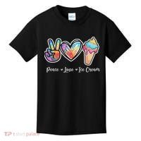 Peace Love Ice Cream Cute For Ns Women Kids T-Shirt thumb 0