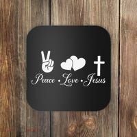 Peace Love Jesus - Christian Christ Coaster thumb 0