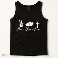 Peace Love Jesus - Christian Christ Tank Top thumb 2